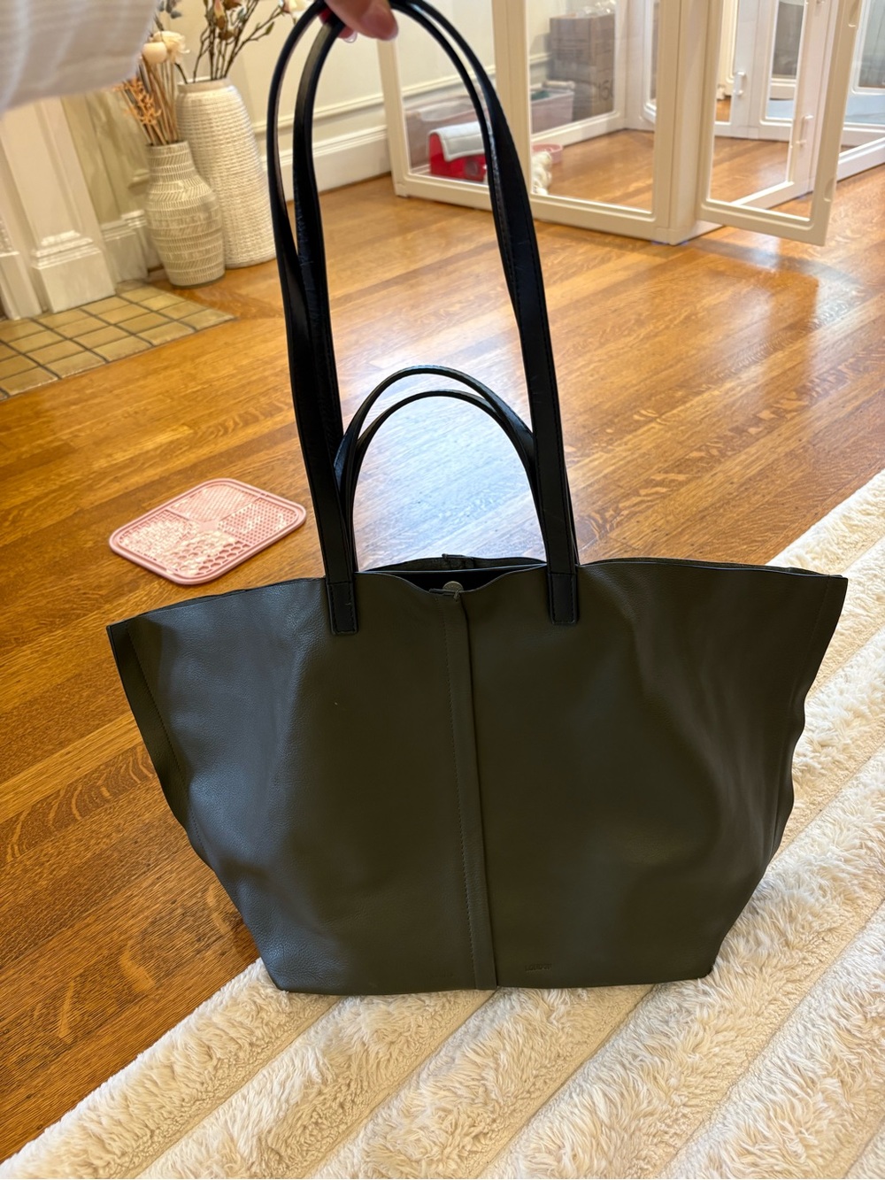All Saints leather tote bag